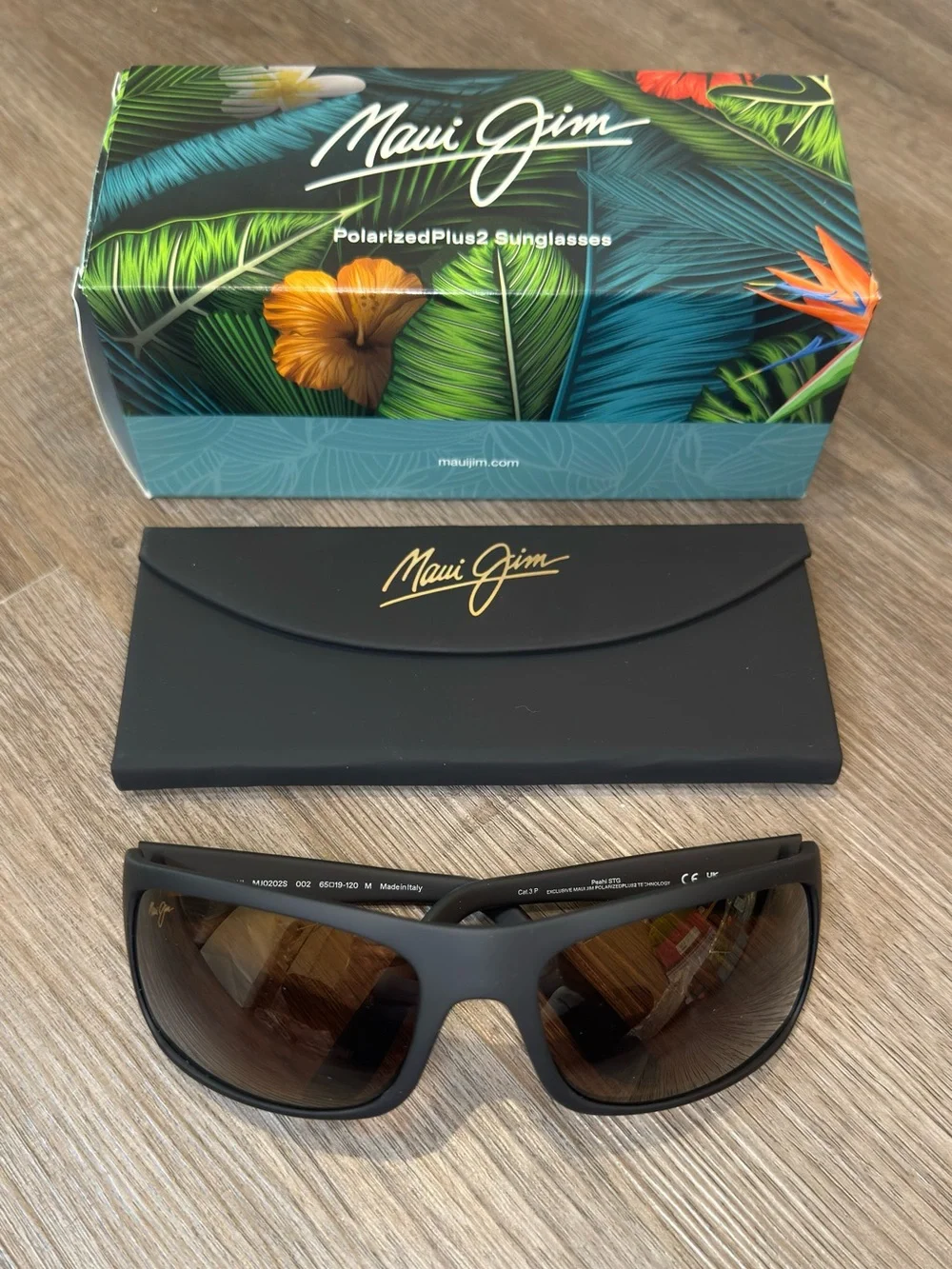 Maui Jim Peahi Polarized Wrap Sunglasses